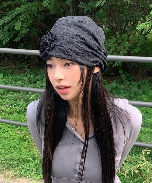 FLAREUP（フレアアップ）の「Ruffle Shirring Beanie (FL-740_Black)（ニットキャップ/ビーニー・レディース・ブラック・OS）」の15枚目の写真