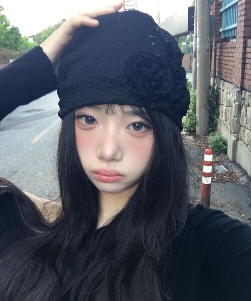 FLAREUP（フレアアップ）の「Ruffle Shirring Beanie (FL-740_Black)（ニットキャップ/ビーニー・レディース・ブラック・OS）」の17枚目の写真