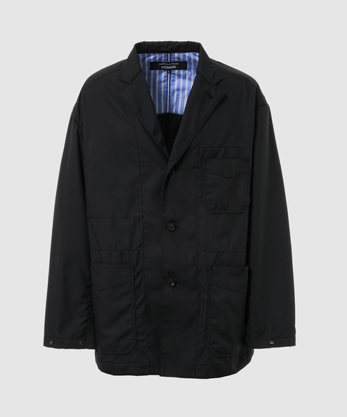 COMME des GARCONS HOMME(コム デ ギャルソン・オム)の「YARN-DYED POLYESTER 3-BUTTON JACKET(テーラードジャケット・メンズ・ブラック/ネイビー・XS/S/M/L)」の1枚目の写真