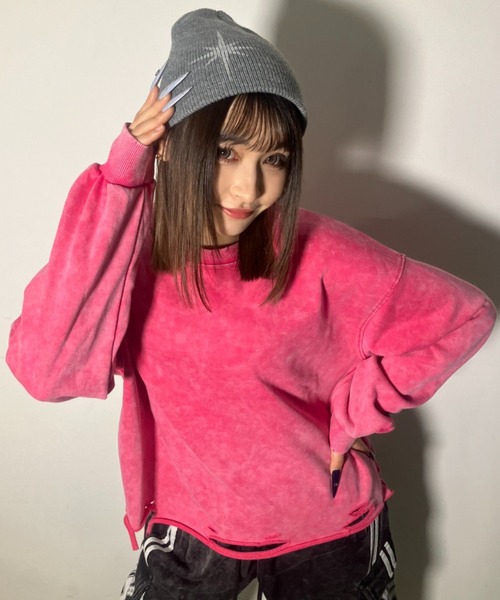 .KOM(ドットコム)の「A'GEM/9 × .kom 『.KOMZ/ドットケーオーエムゼット』 デザインスエット(スウェット・レディース・ピンク/ブラック/グレー・FREE)」の3枚目の写真