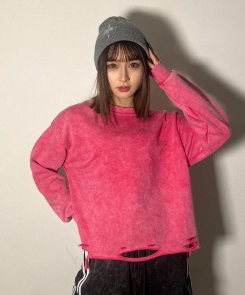 .KOM(ドットコム)の「A'GEM/9 × .kom 『.KOMZ/ドットケーオーエムゼット』 デザインスエット(スウェット・レディース・ピンク/ブラック/グレー・FREE)」の18枚目の写真