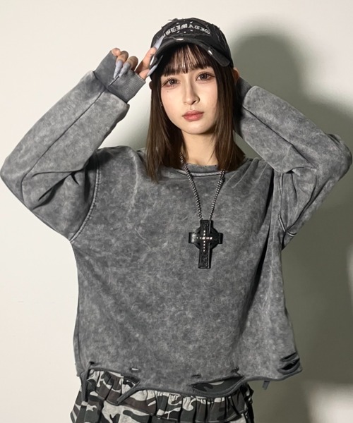 .KOM(ドットコム)の「A'GEM/9 × .kom 『.KOMZ/ドットケーオーエムゼット』 デザインスエット(スウェット・レディース・ピンク/ブラック/グレー・FREE)」の4枚目の写真