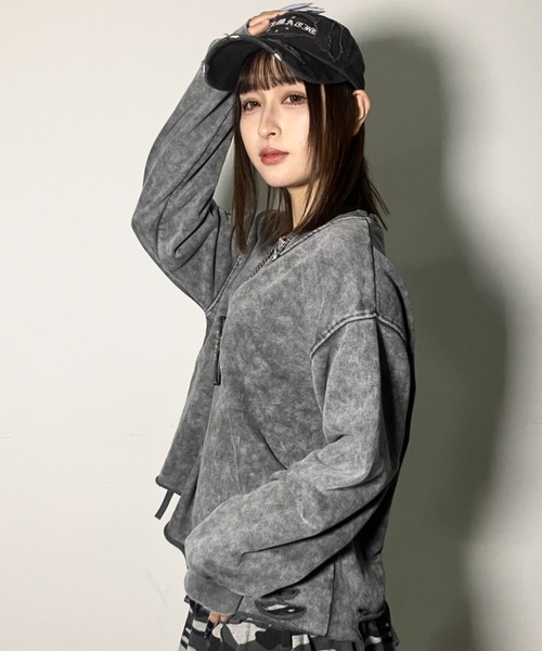 .KOM(ドットコム)の「A'GEM/9 × .kom 『.KOMZ/ドットケーオーエムゼット』 デザインスエット(スウェット・レディース・ピンク/ブラック/グレー・FREE)」の6枚目の写真