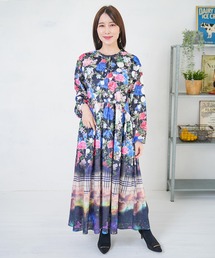 ScoLar（スカラー）の「153721：2柄展開クラッシュベロアワンピース（ワンピース）」