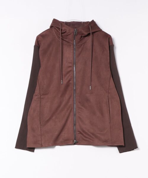 m.f.editorial（エムエフエディトリアル）の「【ストレッチ ややゆったり】m.f.エディトリアル メンズ 起毛 フルジップ パーカー（パーカー・メンズ・ライトグレー/ダークウッド・MEDIUM/LARGE/X-LARGE）」の19枚目の写真