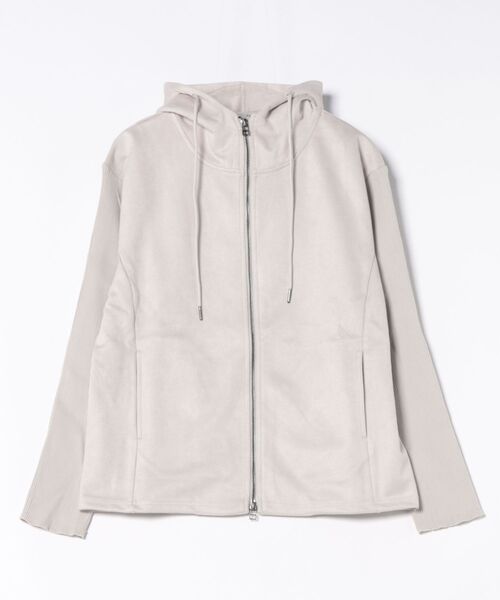 m.f.editorial（エムエフエディトリアル）の「【ストレッチ ややゆったり】m.f.エディトリアル メンズ 起毛 フルジップ パーカー（パーカー・メンズ・ライトグレー/ダークウッド・MEDIUM/LARGE/X-LARGE）」の7枚目の写真