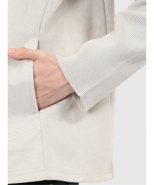 m.f.editorial（エムエフエディトリアル）の「【ストレッチ ややゆったり】m.f.エディトリアル メンズ 起毛 フルジップ パーカー（パーカー・メンズ・ライトグレー/ダークウッド・MEDIUM/LARGE/X-LARGE）」の12枚目の写真