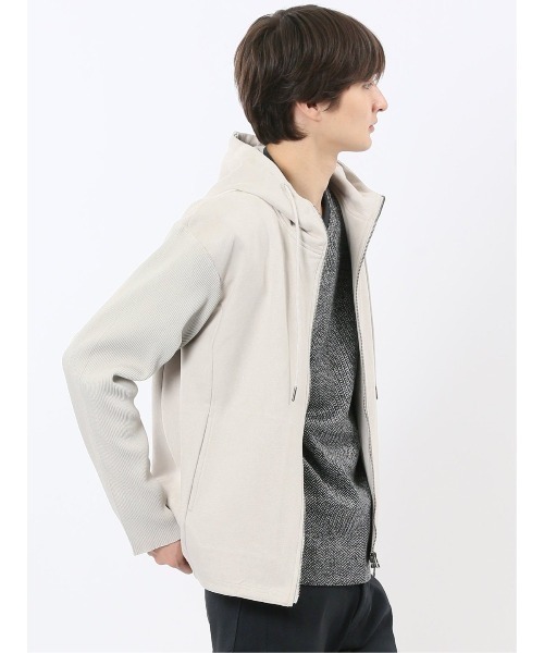 m.f.editorial（エムエフエディトリアル）の「【ストレッチ ややゆったり】m.f.エディトリアル メンズ 起毛 フルジップ パーカー（パーカー・メンズ・ライトグレー/ダークウッド・MEDIUM/LARGE/X-LARGE）」の17枚目の写真