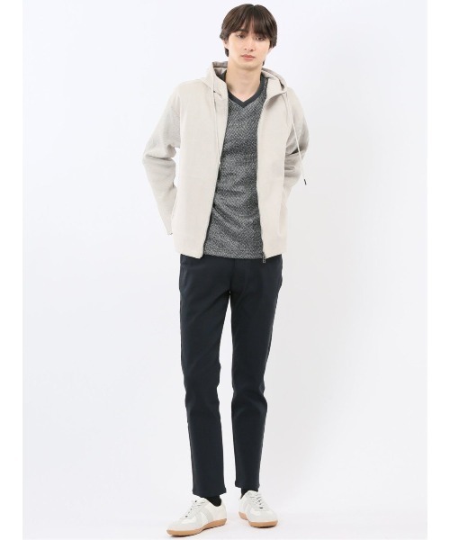 m.f.editorial（エムエフエディトリアル）の「【ストレッチ ややゆったり】m.f.エディトリアル メンズ 起毛 フルジップ パーカー（パーカー・メンズ・ライトグレー/ダークウッド・MEDIUM/LARGE/X-LARGE）」の18枚目の写真