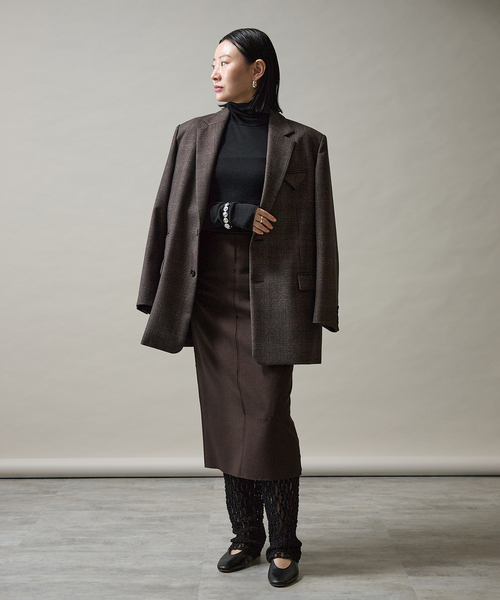 VERMEIL par iena（ヴェルメイユパーイエナ）の「woolギャバ I line スカート（スカート・レディース・ブラック/ブラウン・36/38）」の22枚目の写真