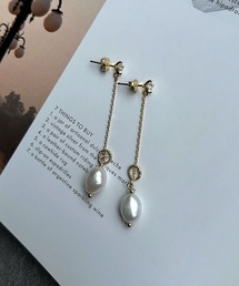 GIRL（ガール）の「淡水パール｜オケージョン・パーティーにも上品映え＊普段使いまであらゆるシーン対応（ピアス（両耳用））」