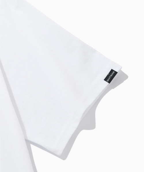 SAINTPAIN(セイントペイン)の「SP SNTPN ロゴTシャツ-ホワイトレッド(Tシャツ/カットソー・レディース・その他・LARGE/MEDIUM/X-LARGE)」の5枚目の写真