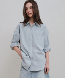 Post seersucker shirt (sky blue)