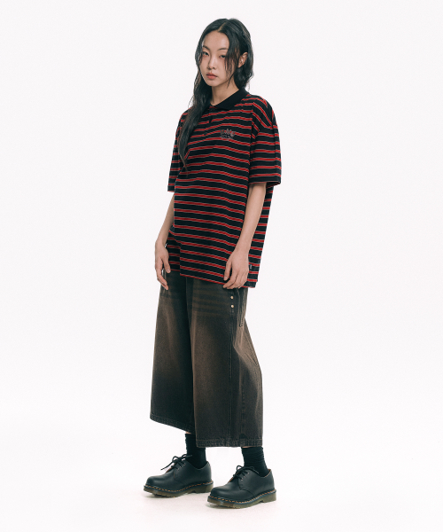 MOO(エムオーオー)の「ストレート8部バミューダデニムパンツ - ブラック(その他パンツ・メンズ・ブラック・MEDIUM/LARGE)」の4枚目の写真