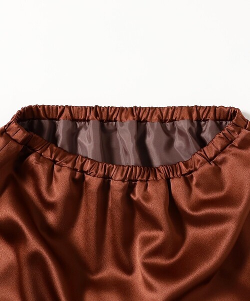 Ray BEAMS（レイビームス）の「サテン レースキリカエ タイト スカート（スカート・レディース・ピンク/ダークブラウン・0/1）」の12枚目の写真