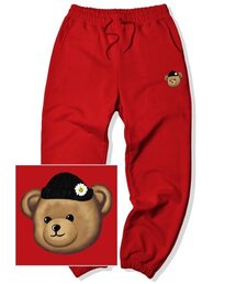 ビーニーベアロゴジョガースウェットパンツ - レッド
