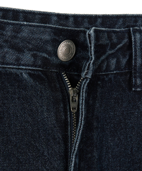 EXCONTAINER(エックスコンテナ)の「ディープウォッシングワイドデニムパンツ (WASHED DARK BLUE)(デニムパンツ・メンズ・その他・SMALL/MEDIUM/LARGE/X-LARGE)」の5枚目の写真