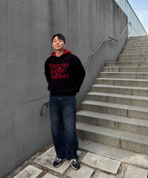 EXCONTAINER(エックスコンテナ)の「ディープウォッシングワイドデニムパンツ (WASHED DARK BLUE)(デニムパンツ・メンズ・その他・SMALL/MEDIUM/LARGE/X-LARGE)」の9枚目の写真