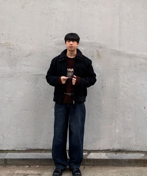 EXCONTAINER(エックスコンテナ)の「ディープウォッシングワイドデニムパンツ (WASHED DARK BLUE)(デニムパンツ・メンズ・その他・SMALL/MEDIUM/LARGE/X-LARGE)」の12枚目の写真