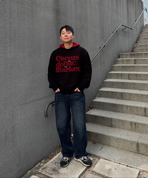 EXCONTAINER(エックスコンテナ)の「ディープウォッシングワイドデニムパンツ (WASHED DARK BLUE)(デニムパンツ・メンズ・その他・SMALL/MEDIUM/LARGE/X-LARGE)」の13枚目の写真