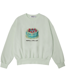 MATCHGLOBE（マッチグローブ）の「ハッピーケーキデイスウェットシャツ（ライトグリーン）（スウェット）」