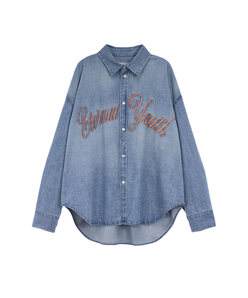 FROM ARLES(フロムアルル)の「メガサイズウォッシュドデニムシャツ / DENIM(シャツ/ブラウス・メンズ・ブルー系その他・OS)」の1枚目の写真
