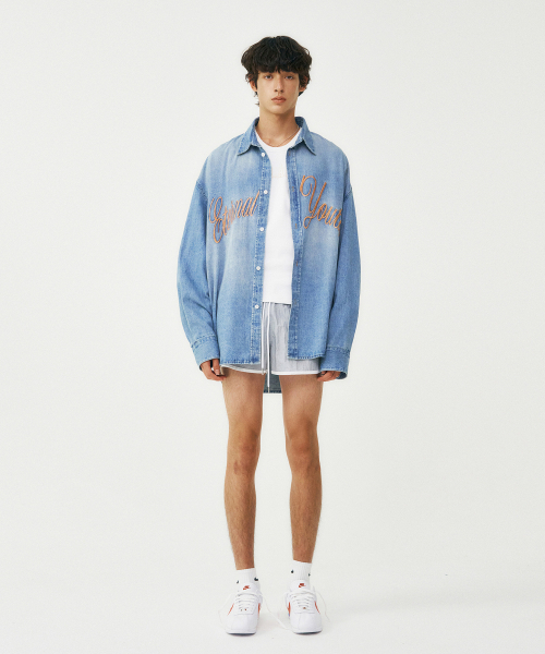 FROM ARLES(フロムアルル)の「メガサイズウォッシュドデニムシャツ / DENIM(シャツ/ブラウス・メンズ・ブルー系その他・OS)」の3枚目の写真