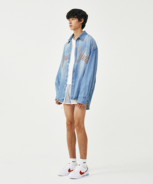FROM ARLES(フロムアルル)の「メガサイズウォッシュドデニムシャツ / DENIM(シャツ/ブラウス・メンズ・ブルー系その他・OS)」の4枚目の写真
