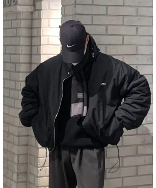 NUS(ナス)の「YEI Logo Hood Padding Jacket (black)(ダウンジャケット/コート・メンズ・その他・FREE)」の1枚目の写真