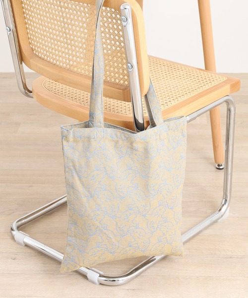 MOTO（モト）の「ジャガードトートバッグ（トートバッグ・レディース・グレー/ベージュ/イエロー/グレー系1/ブラック/バイオレット/ブルー/ブラウン・ONE SIZE）」の8枚目の写真