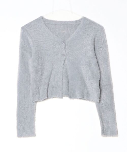 Vini（ヴィニ）の「もこもこシャギーニットクロップドカーディガン（カーディガン/ボレロ・レディース・グレー/ホワイト/ブラック・FREE）」の7枚目の写真