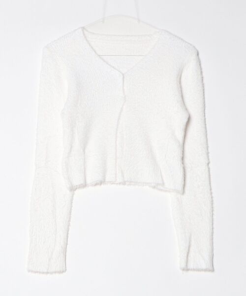 Vini（ヴィニ）の「もこもこシャギーニットクロップドカーディガン（カーディガン/ボレロ・レディース・グレー/ホワイト/ブラック・FREE）」の8枚目の写真