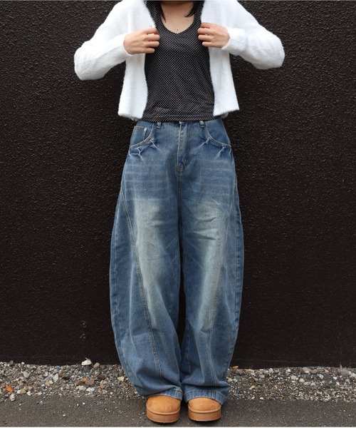 Vini（ヴィニ）の「もこもこシャギーニットクロップドカーディガン（カーディガン/ボレロ・レディース・グレー/ホワイト/ブラック・FREE）」の22枚目の写真