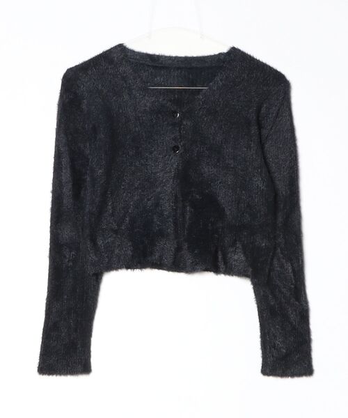 Vini（ヴィニ）の「もこもこシャギーニットクロップドカーディガン（カーディガン/ボレロ・レディース・グレー/ホワイト/ブラック・FREE）」の9枚目の写真