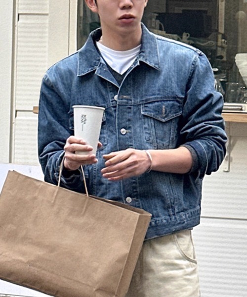 セール】【NOWLE】ヴィンテージ ウォッシュ クロップド デニム