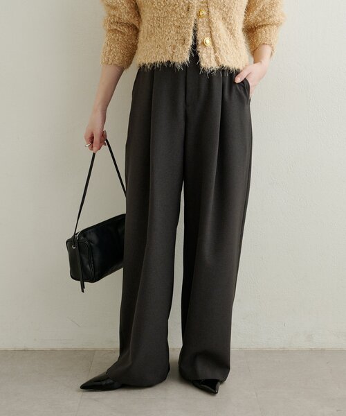 Omekashi（オメカシ）の「タックワイドスラックス（スラックス・レディース・ピンク/ベージュ/チャコールグレー・38/36）」の8枚目の写真