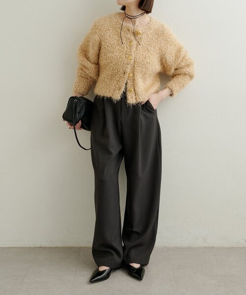 Omekashi（オメカシ）の「タックワイドスラックス（スラックス・レディース・ピンク/ベージュ/チャコールグレー・38/36）」の10枚目の写真