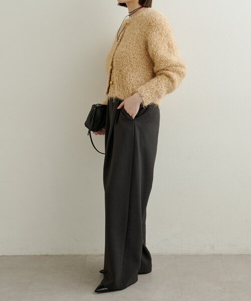 Omekashi（オメカシ）の「タックワイドスラックス（スラックス・レディース・ピンク/ベージュ/チャコールグレー・38/36）」の13枚目の写真