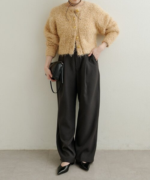 Omekashi（オメカシ）の「タックワイドスラックス（スラックス・レディース・ピンク/ベージュ/チャコールグレー・38/36）」の16枚目の写真