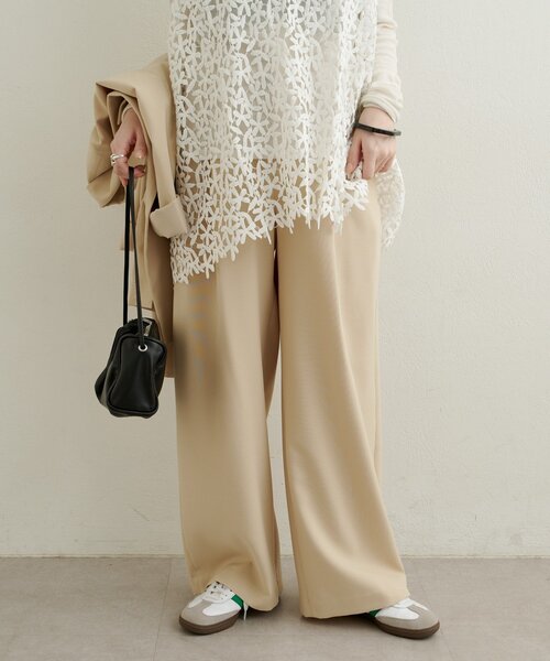 Omekashi（オメカシ）の「タックワイドスラックス（スラックス・レディース・ピンク/ベージュ/チャコールグレー・38/36）」の18枚目の写真