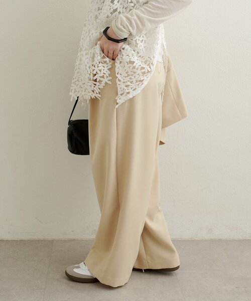 Omekashi（オメカシ）の「タックワイドスラックス（スラックス・レディース・ピンク/ベージュ/チャコールグレー・38/36）」の20枚目の写真