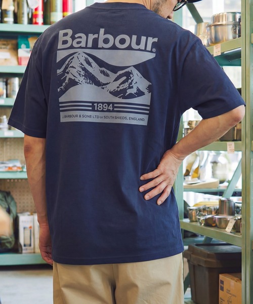 Barbour(バブアー)の「【Barbour】barbour camber os t-shirt(Tシャツ/カットソー・メンズ・ネイビー/ホワイト/オリーブ/ブルー・40/38/36/34)」の1枚目の写真