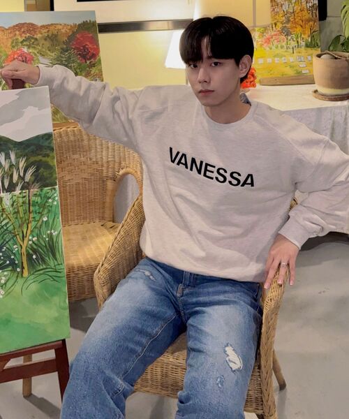 VANESSA(バネッサ)の「820g VANESSA ロゴ刺繍 スウェット_オートミール(スウェット・メンズ・オートミール・FREE)」の6枚目の写真