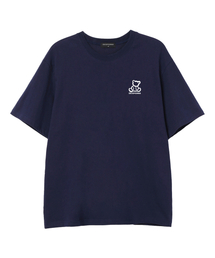 OUSE（オウズ）の「Teddy bear oversized short-sleeved T-shirt (DS009) navy（Tシャツ/カットソー・メンズ）」