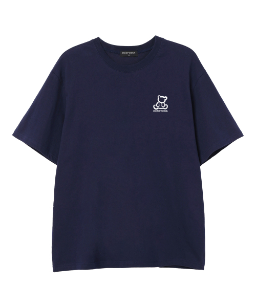OUSE(オウズ)の「テディベアオーバーサイズ半袖Tシャツ (DS009) ネイビー(Tシャツ/カットソー・レディース・その他・SMALL/MEDIUM/LARGE/X-LARGE/XX-LARGE)」の1枚目の写真