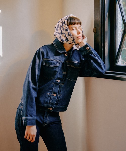 mysty woman（ミスティウーマン）の「KUROKIデニムジャケット 636660（デニムジャケット・レディース・インディゴブルー/ブラック/ブルー・FREE）」の3枚目の写真