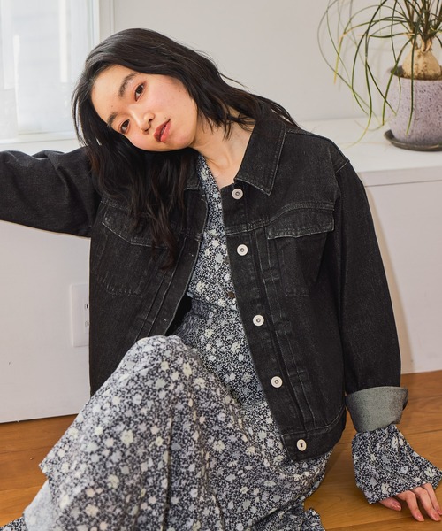mysty woman（ミスティウーマン）の「KUROKIデニムジャケット 636660（デニムジャケット・レディース・インディゴブルー/ブラック/ブルー・FREE）」の2枚目の写真