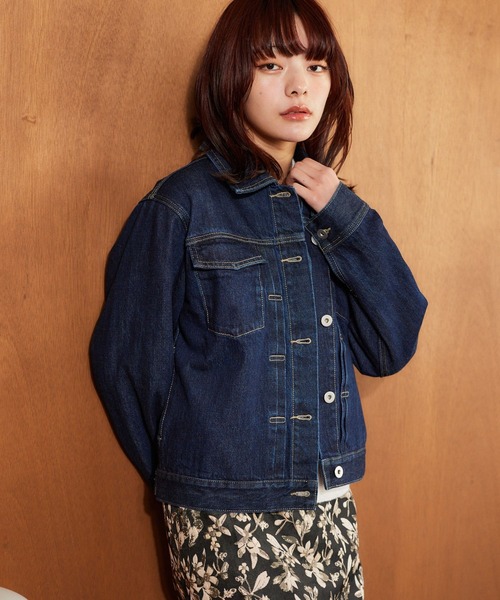 mysty woman（ミスティウーマン）の「KUROKIデニムジャケット 636660（デニムジャケット・レディース・インディゴブルー/ブラック/ブルー・FREE）」の22枚目の写真