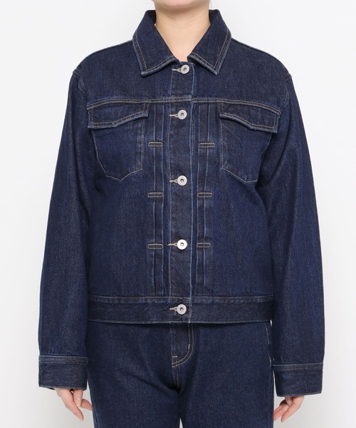 mysty woman（ミスティウーマン）の「KUROKIデニムジャケット 636660（デニムジャケット・レディース・インディゴブルー/ブラック/ブルー・FREE）」の21枚目の写真
