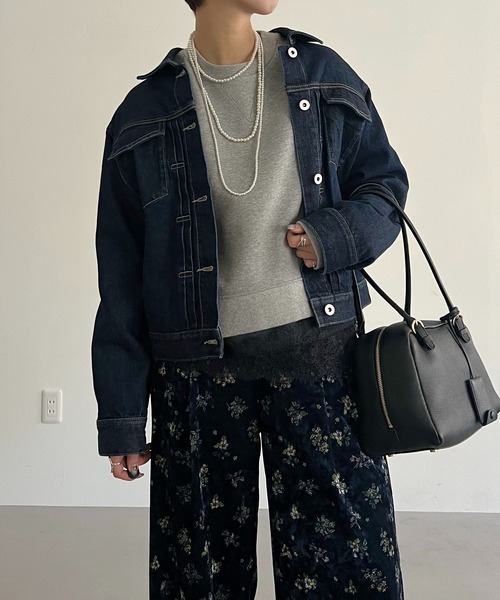 mysty woman（ミスティウーマン）の「KUROKIデニムジャケット 636660（デニムジャケット・レディース・インディゴブルー/ブラック/ブルー・FREE）」の20枚目の写真